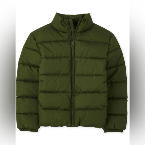 Children’s Place Olive Green Puffer Jacket XLarge - Picture 1 of 7